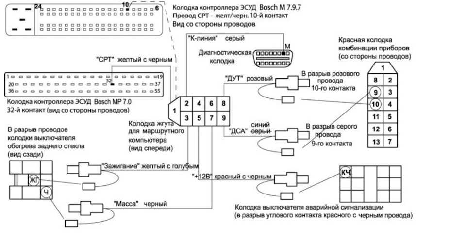 Подключение бортового компьютера ваз-2114: схема подключения и коды ошибок