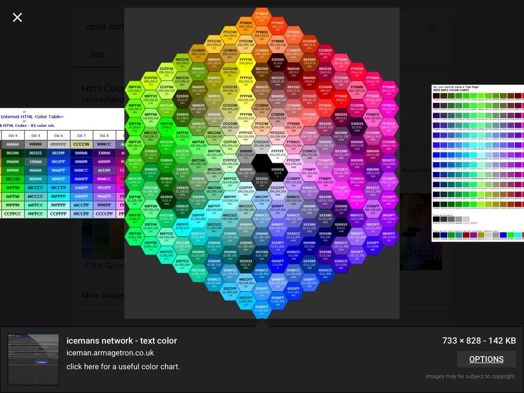 Коды цветов html css - таблица цветов и цветовые коды палитра