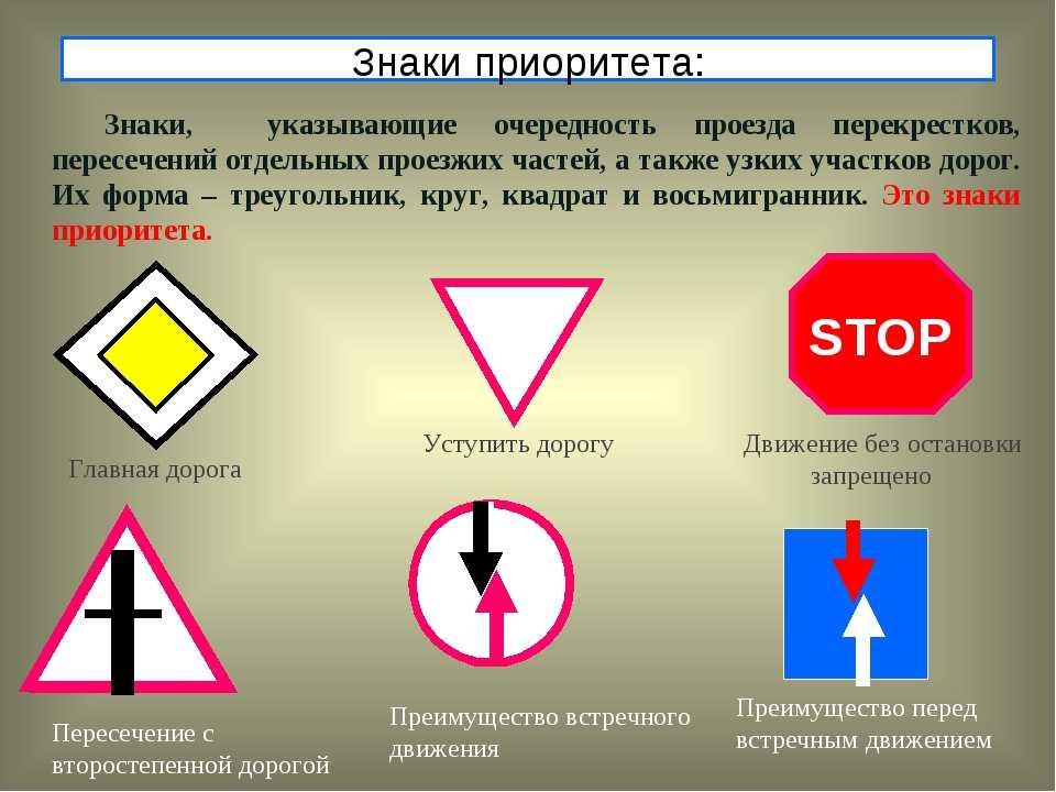 Знак главная дорога - как выглядит и что означает, направление, пересечение и конец