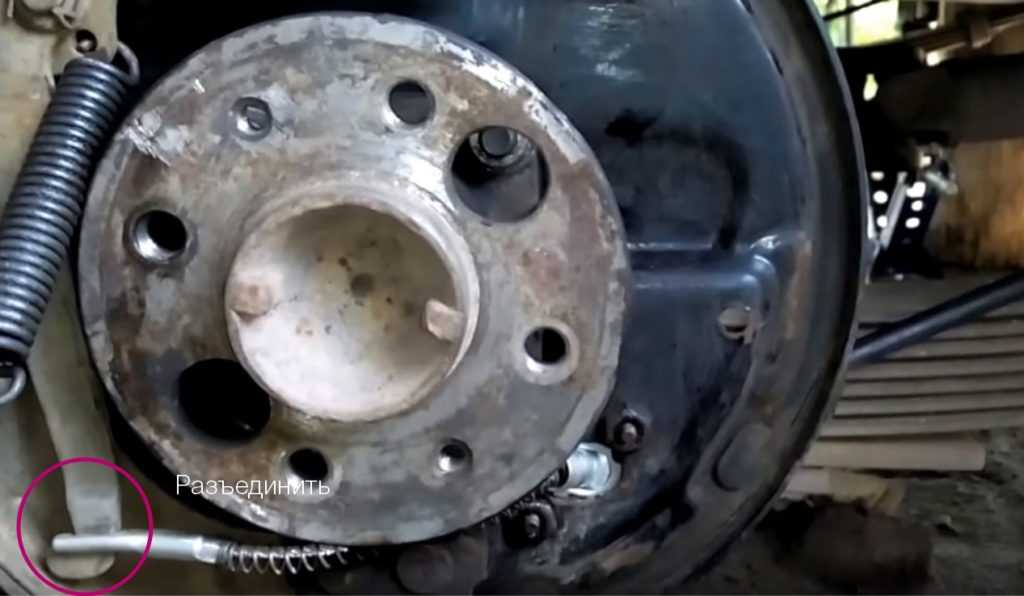 Замена тормозных колодок задних колес ваз - 1111