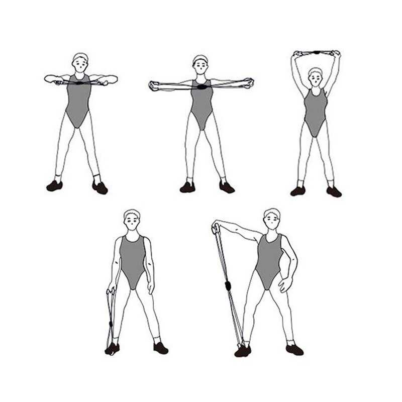 18 упражнений с эспандером на все мышечные группы