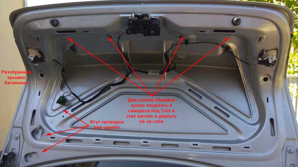 Passat b5 разборка крышки багажника