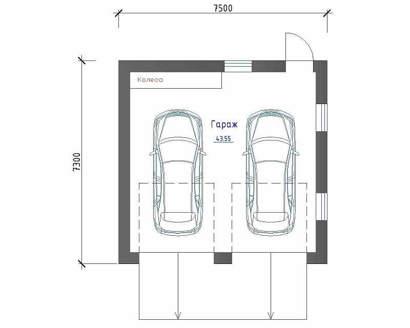 Оптимальный размер гаража на 1 машину в 2021 году